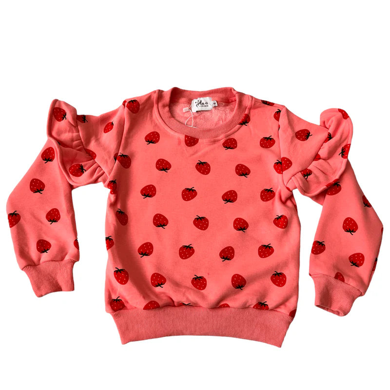 STRAWBERRY RUFFLE JOGGERS SET