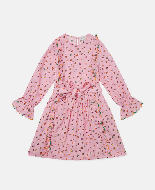 Stella McCartney Star Print Long-Sleeve Dress