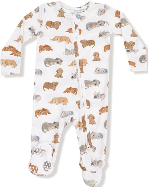 Angel Dear Napping Puppies 2 way zipper footie