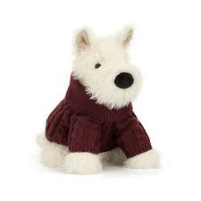 Jellycat Munro Scottie Dog in a Winter Jumper