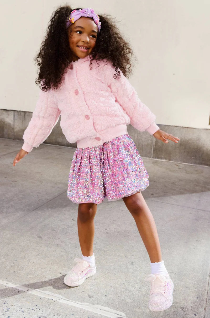 Lola & The Boys Candy Sequin Skirt
