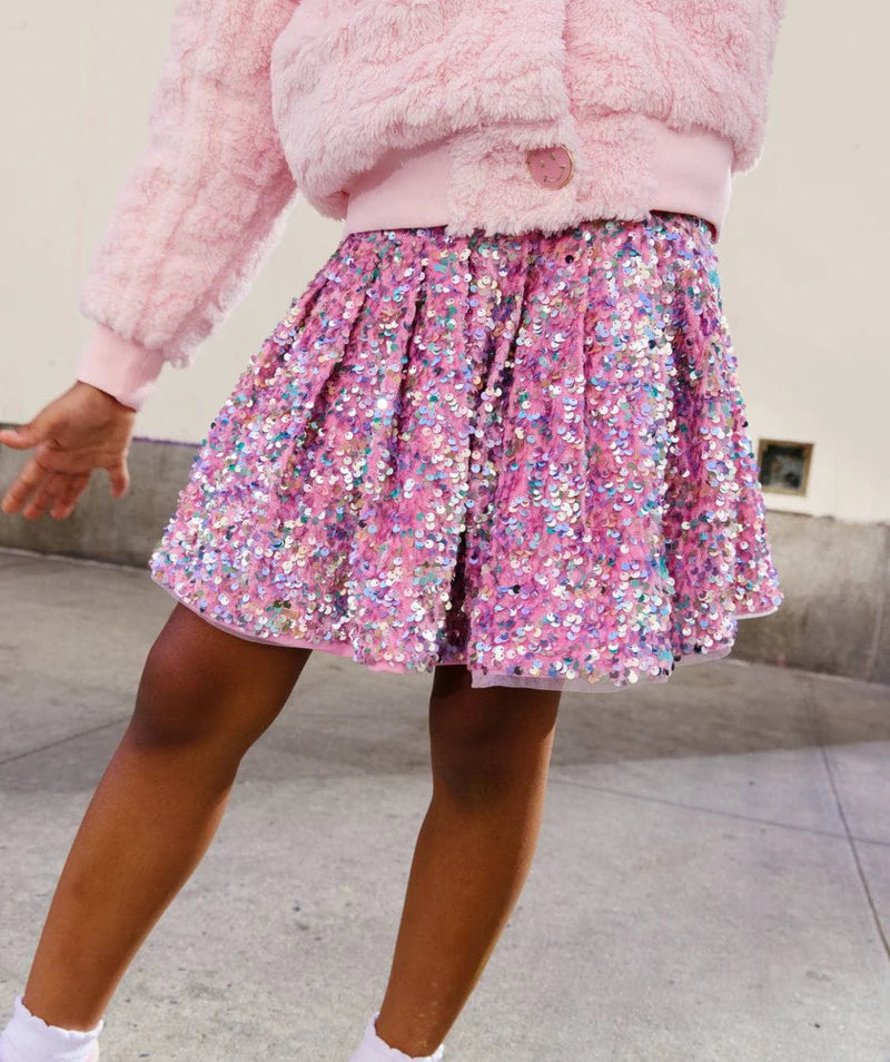 Lola & The Boys Candy Sequin Skirt