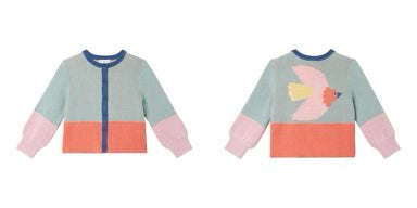 Stella McCartney Cardigan with Bird and Colorblocks Details