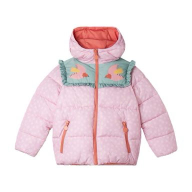 Stella McCartney Stars Flowers Puffer with Birds Print