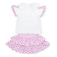 Lila and Hayes Winnie Girls’ Pima Cotton Skirt Set - Birthday Cake Pink