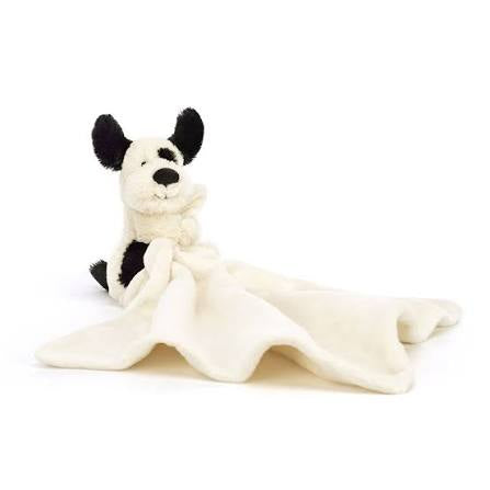 Jellycat Bashful Rufferty Black & Cream Puppy Soother