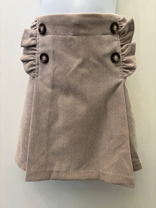 Mayoral Taupe Corduroy Skirt