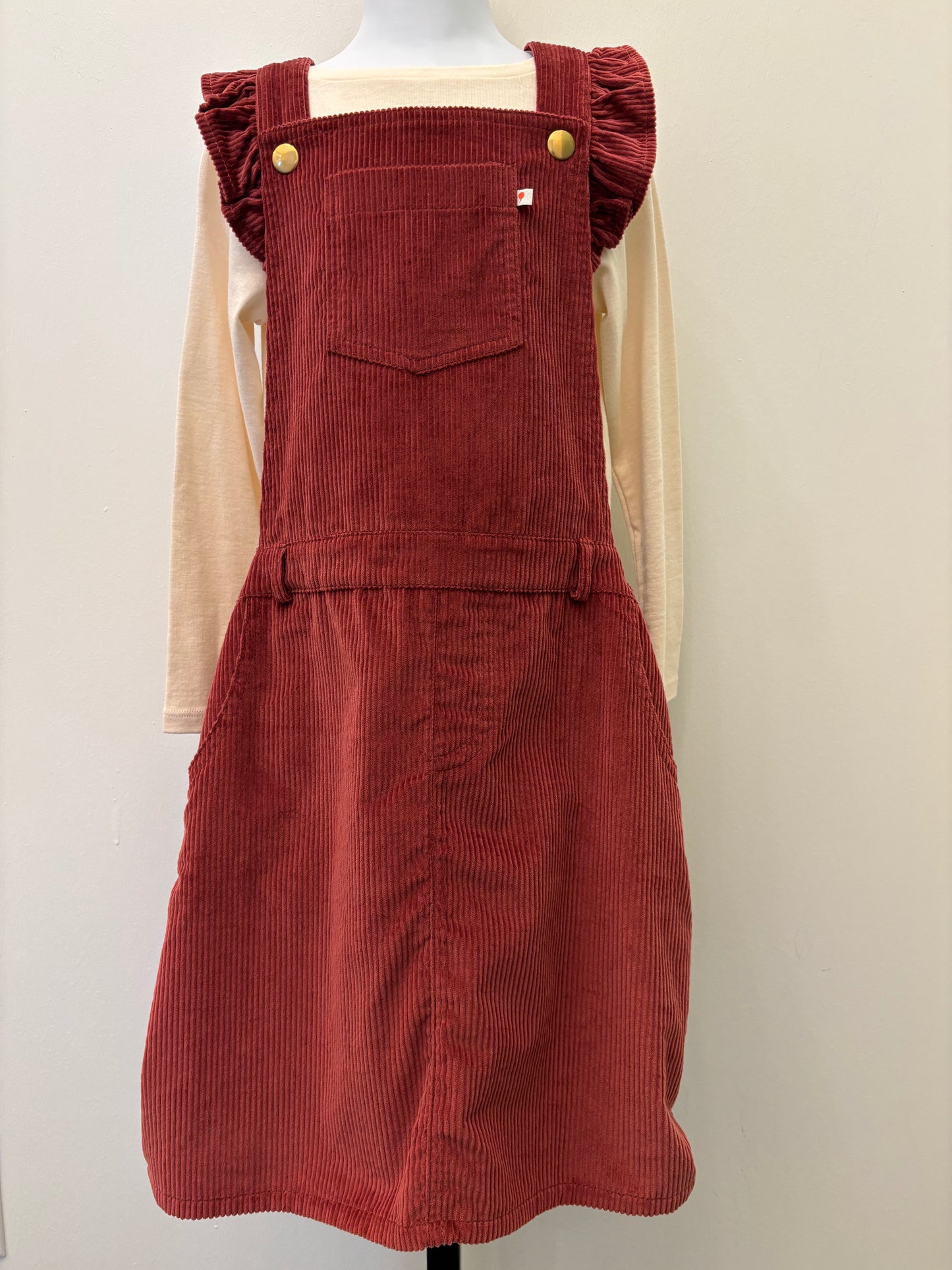 Petite Lucette Paris Corduroy Overall Dress