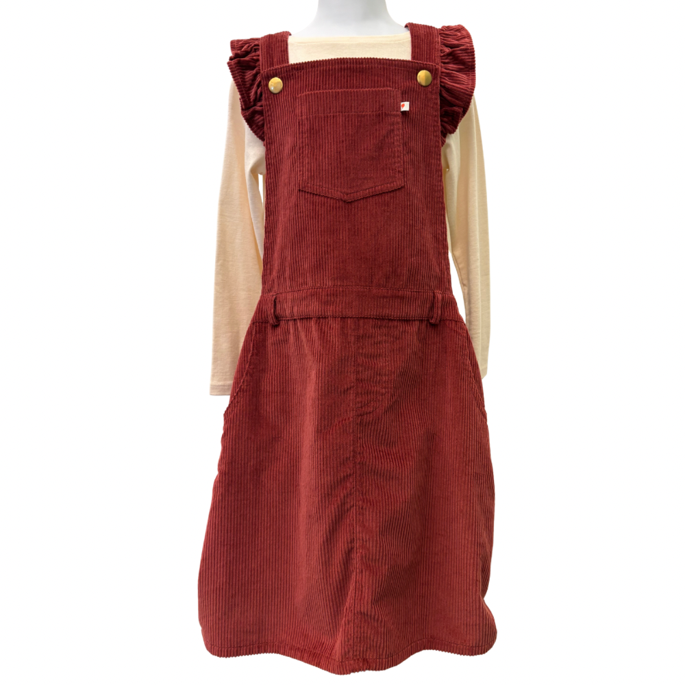 Petite Lucette Paris Corduroy Overall Dress