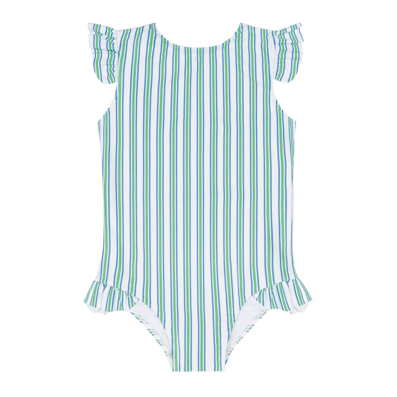 Minnow Girls Tamarin Stripe Ruffle Collar One Piece