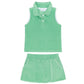Minnow Girls Gustavia Green French Terrier Tennis Tank Top and Skort Set