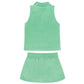 Minnow Girls Gustavia Green French Terrier Tennis Tank Top and Skort Set