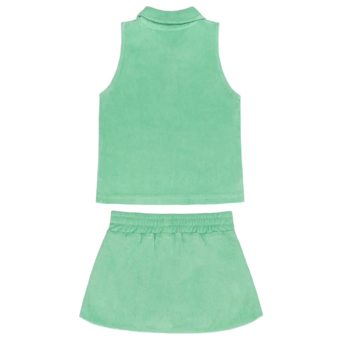 Minnow Girls Gustavia Green French Terrier Tennis Tank Top and Skort Set