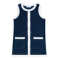 Minnow Girls Navy French Terry Sleeveless Button Down Dress