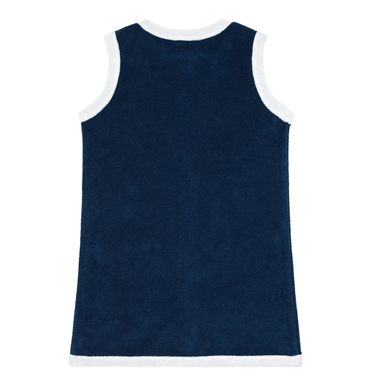 Minnow Girls Navy French Terry Sleeveless Button Down Dress