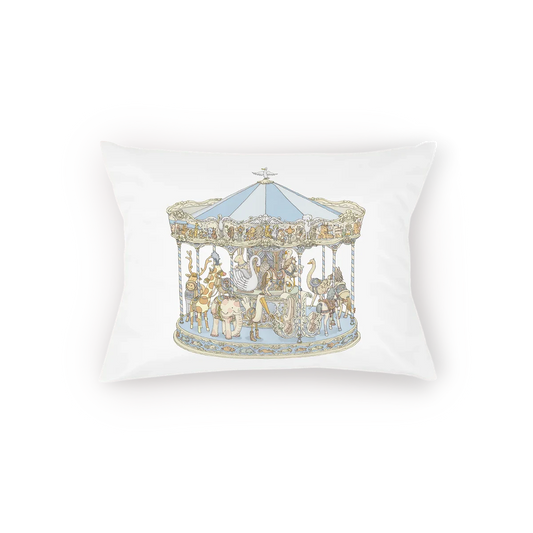 Atelier Choux Carousel Blue Velour Pillow