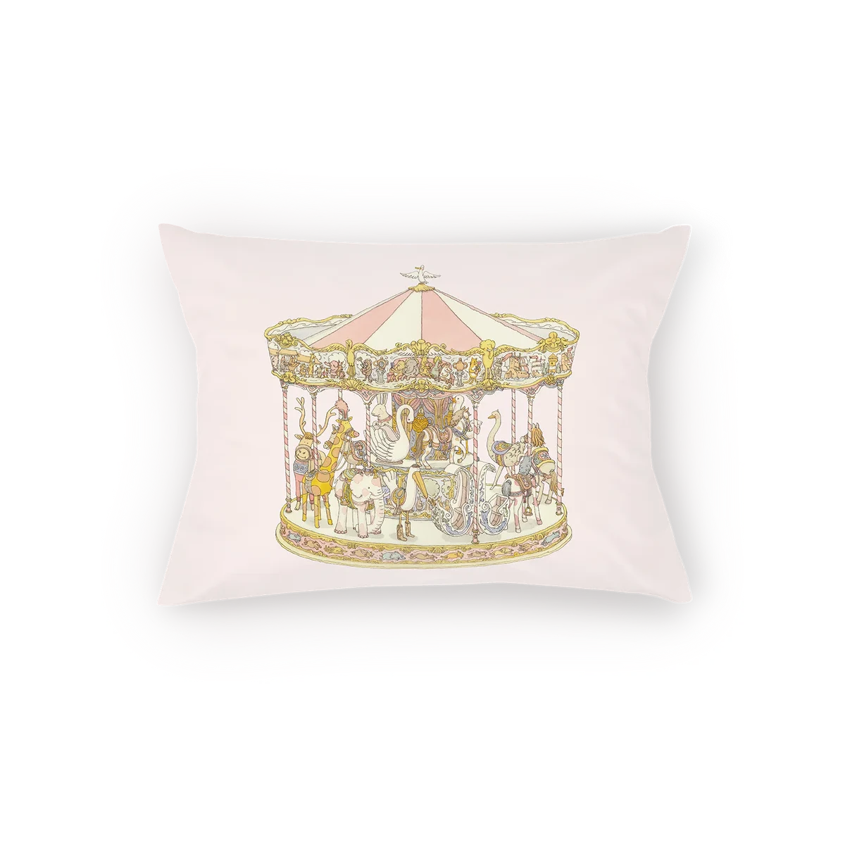 Atelier Choux Carousel Pink Velour Cushion