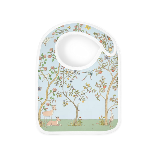 Atelier Choux Satin Bib In Bloom Blue