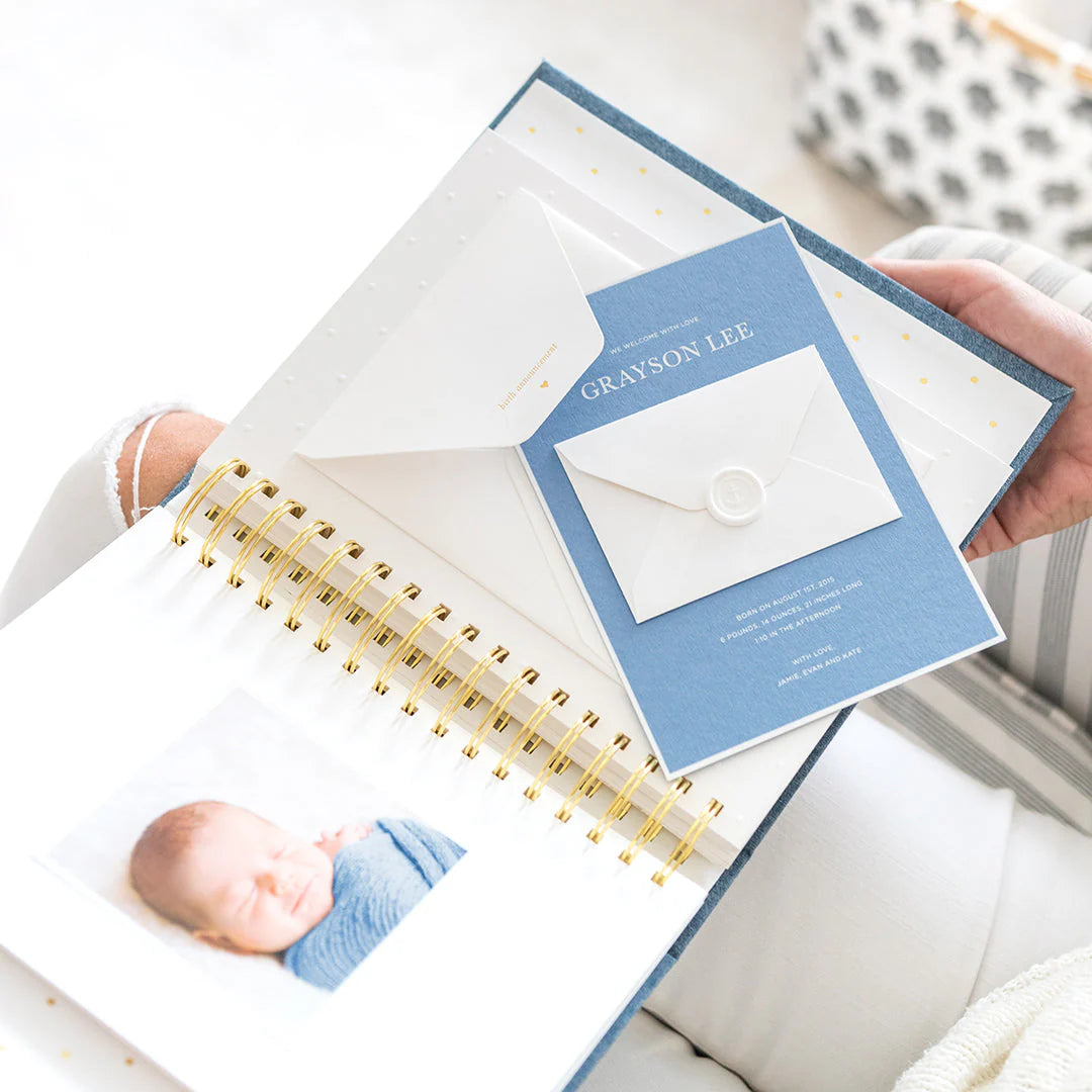 Sugar Paper Chambray Baby Book