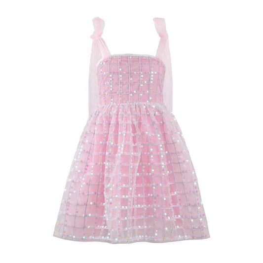 Lola and the Boys Sequin Princess Pink Tank Dress