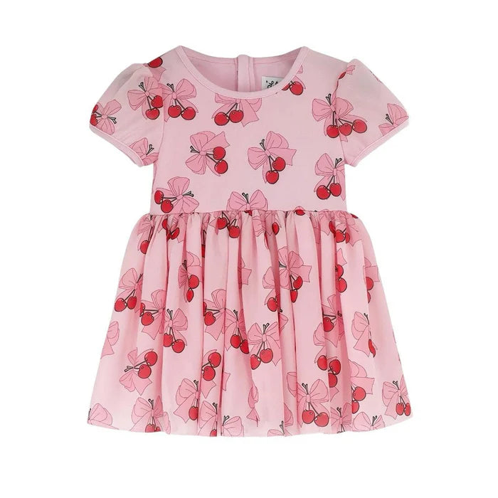 Lola and the Boys Cherry Bows Tulle Dress