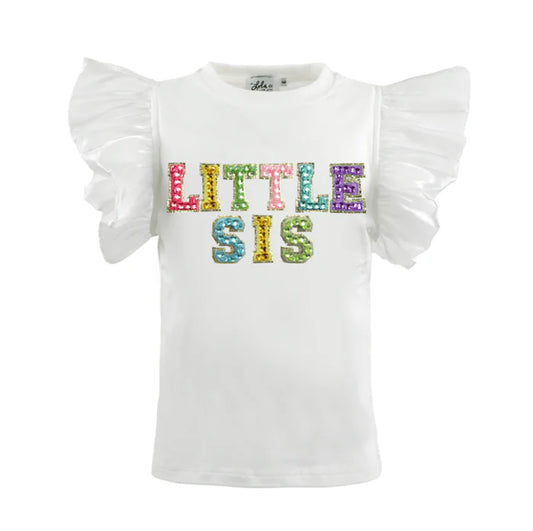 Lola and the Boys Little Sis Ruffle Tee