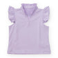 LILA AND HAYES ELLIE GIRLS' SLEEVELESS RUFFLED TOP BY LH SPORT - Lavender