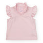 LILA AND HAYES ELLIE GIRLS' SLEEVELESS RUFFLED TOP BY LH SPORT - Light Pink