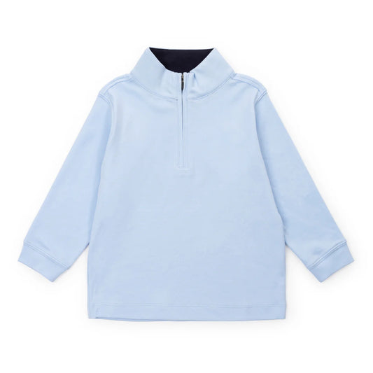 SPENCER QUARTER ZIP PULLOVER - BLUE STRIPES