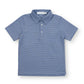 LILA & HAYES WILL BOYS' PERFORMANCE POLO BY LH SPORT BLUE STRIPES