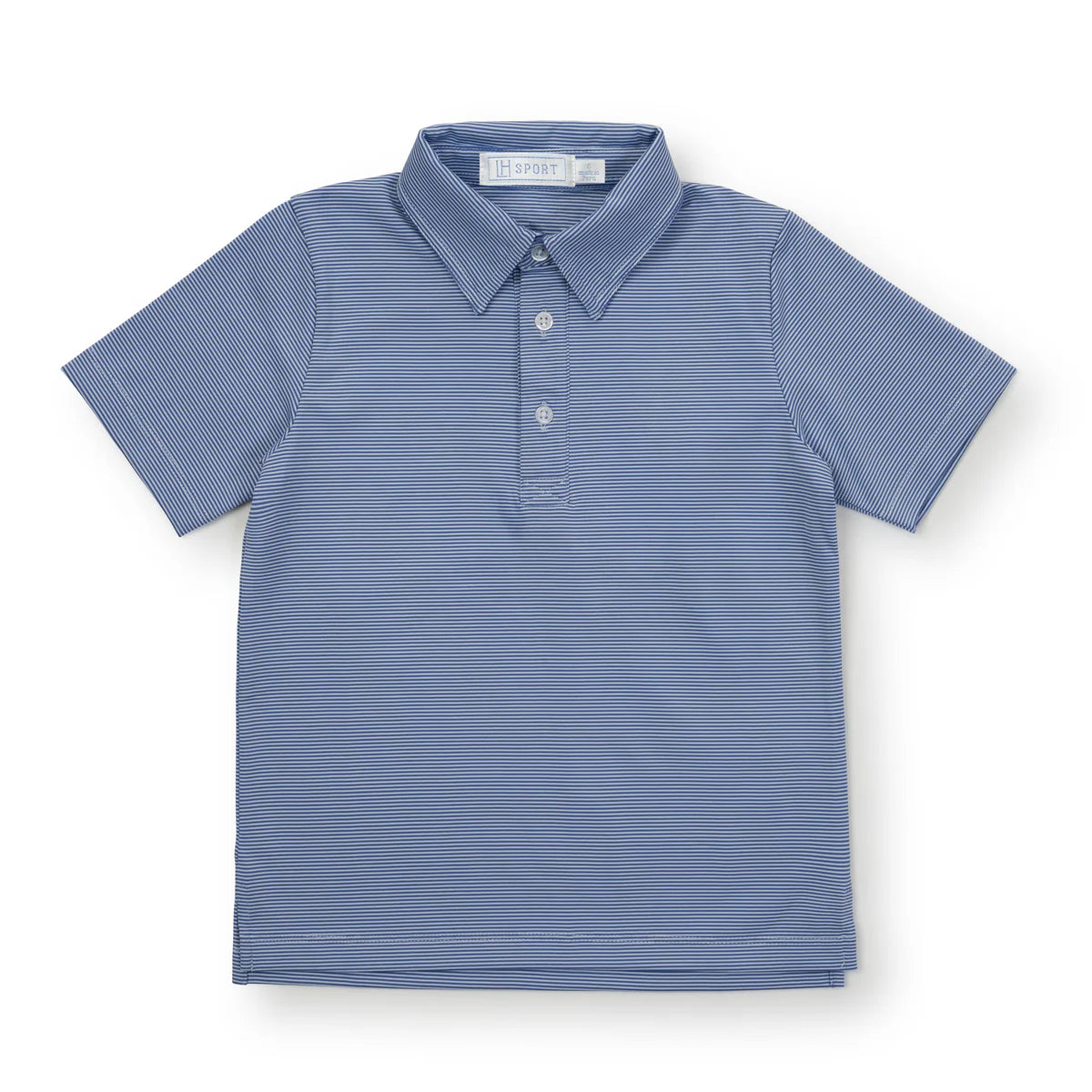 LILA & HAYES WILL BOYS' PERFORMANCE POLO BY LH SPORT BLUE STRIPES