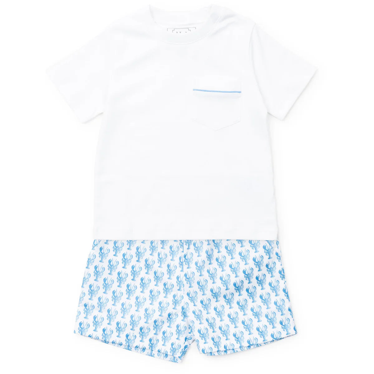 LILA AND HAYES HUDSON BOYS' SHORT SET - MAINE LOBSTERS