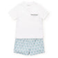 LILA AND HAYES WALKER BOYS' SHORT SET - GOLF CREST BLUE