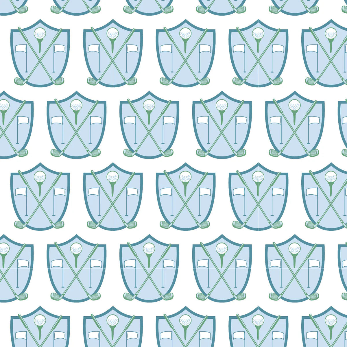 LILA AND HAYES WALKER BOYS' SHORT SET - GOLF CREST BLUE