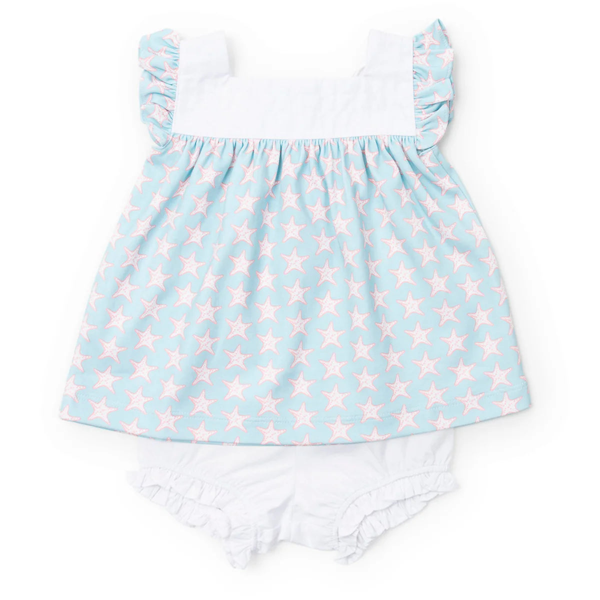 LILA AND HAYES ANNIE GIRLS' BLOOMER SET - SEASIDE STARFISH