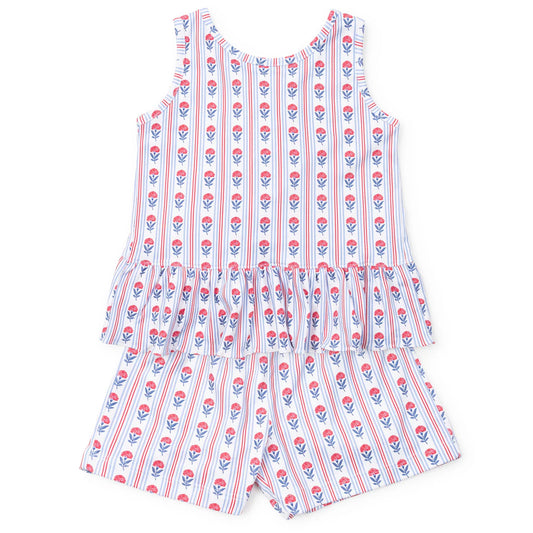 LILA AND HAYES POPPY GIRLS' SHORT SET - LIBERTY FLORAL