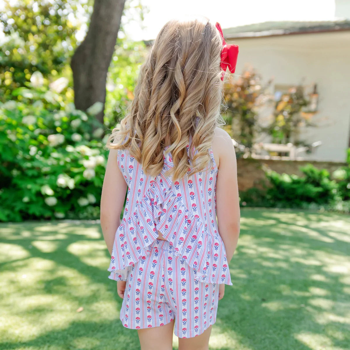 LILA AND HAYES POPPY GIRLS' SHORT SET - LIBERTY FLORAL