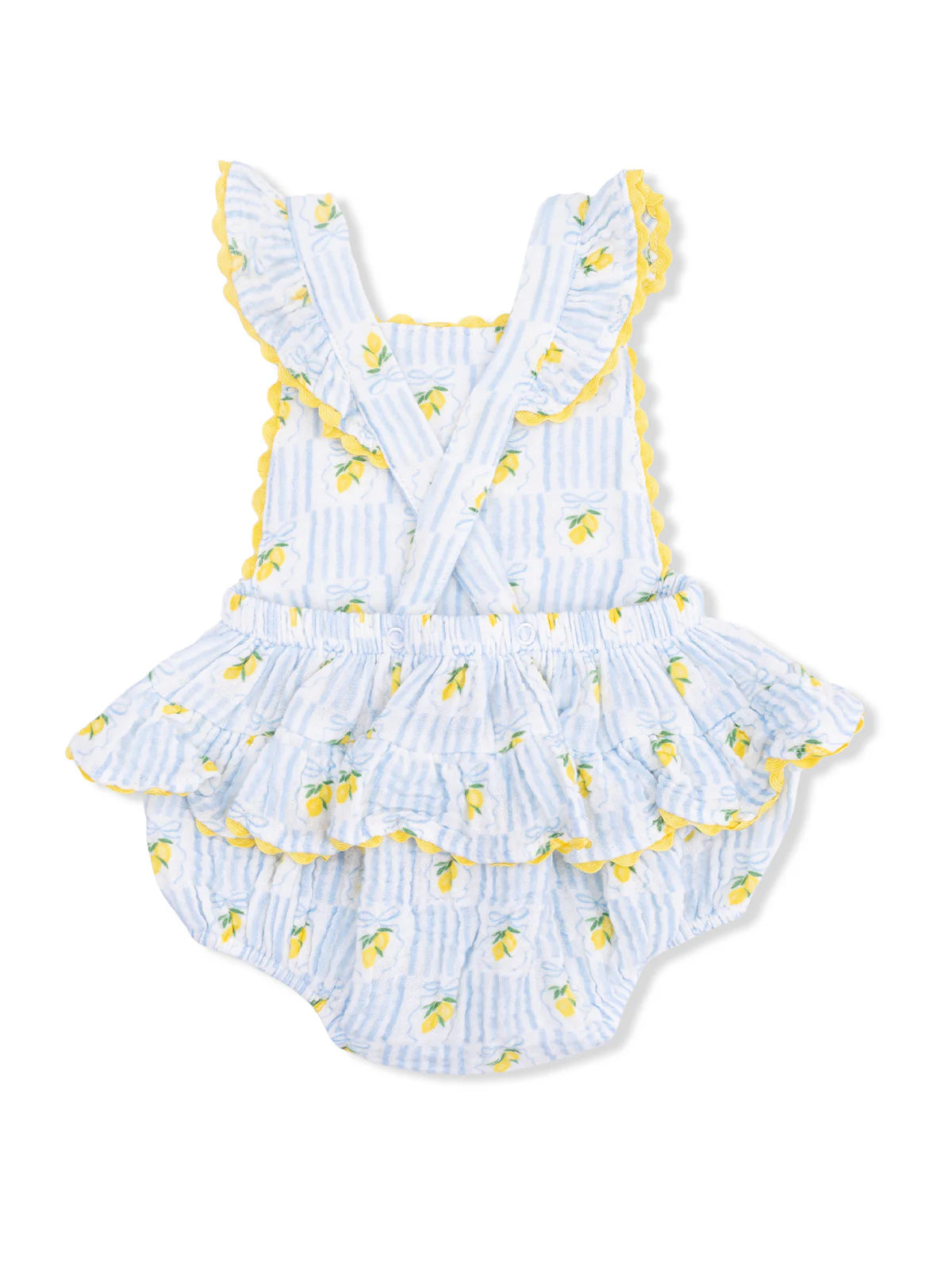 Angel Dear Lovely Lemon Ric Rac Ruffle Sunsuit