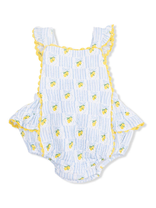 Angel Dear Lovely Lemon Ric Rac Ruffle Sunsuit
