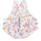 Angel Dear Citrus Floral Ruffle Sunsuit