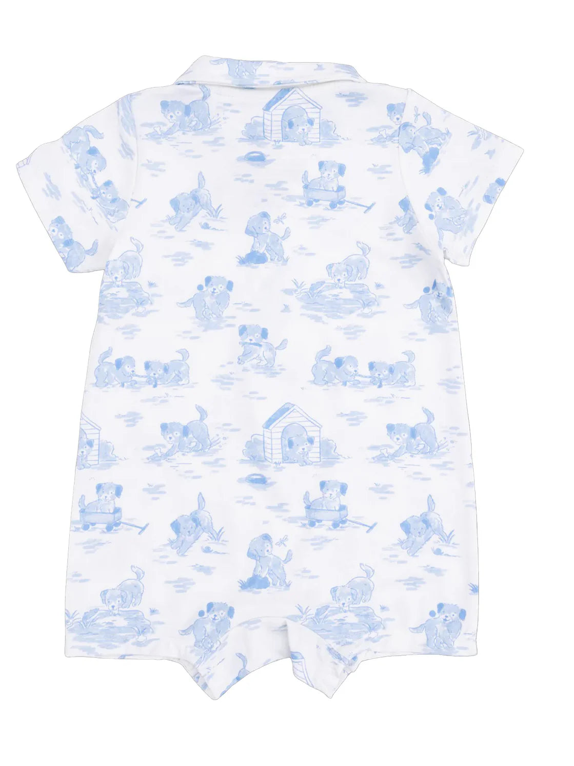 Angel Dear Puppy Toile Blue Polo Shortie