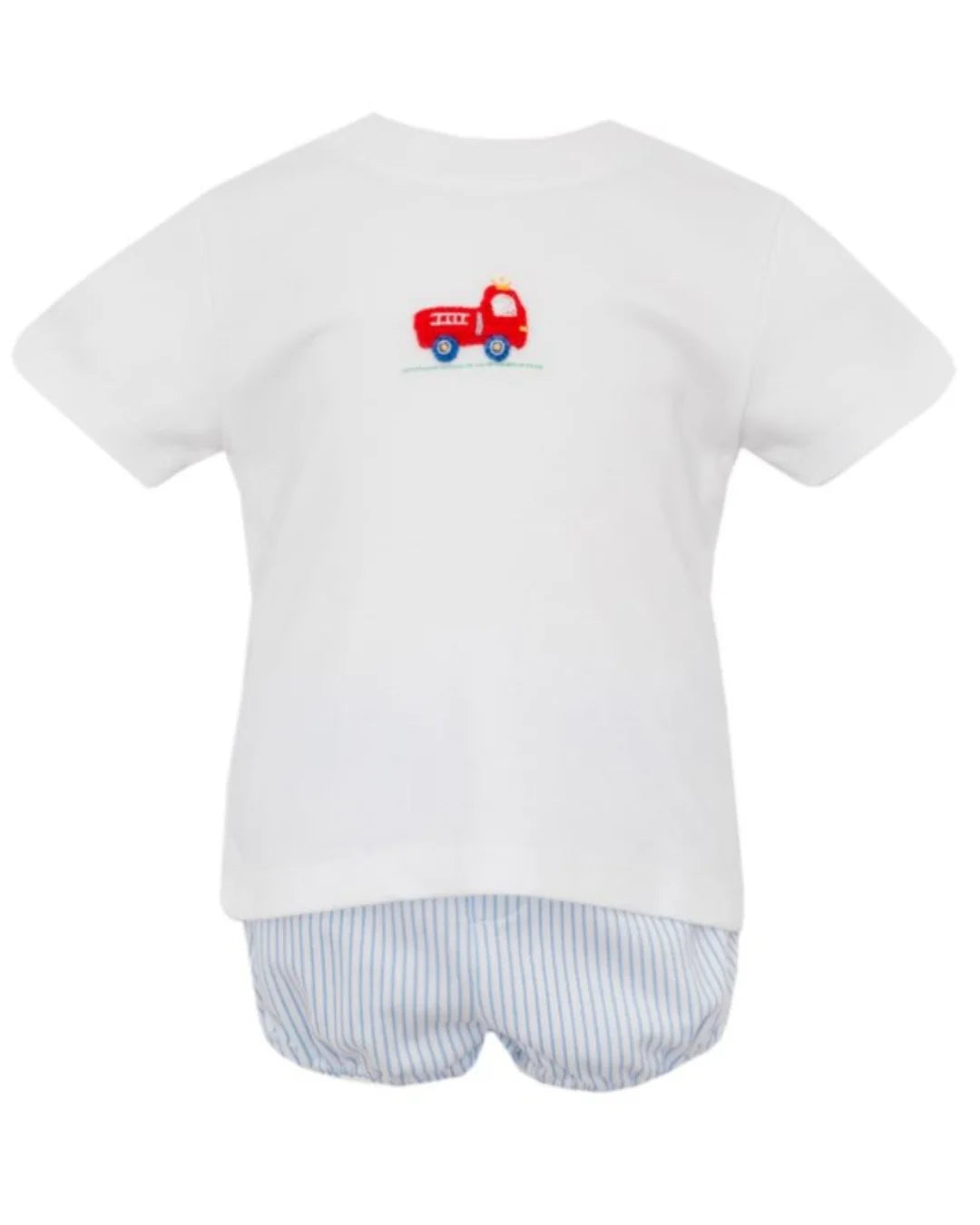 Petit Bebe Firetruck Short Set