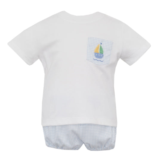 Petit Bebe Sailboat Short Set