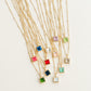 Lucky Feather Birthstone Bottle Necklace