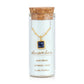 Lucky Feather Birthstone Bottle Necklace