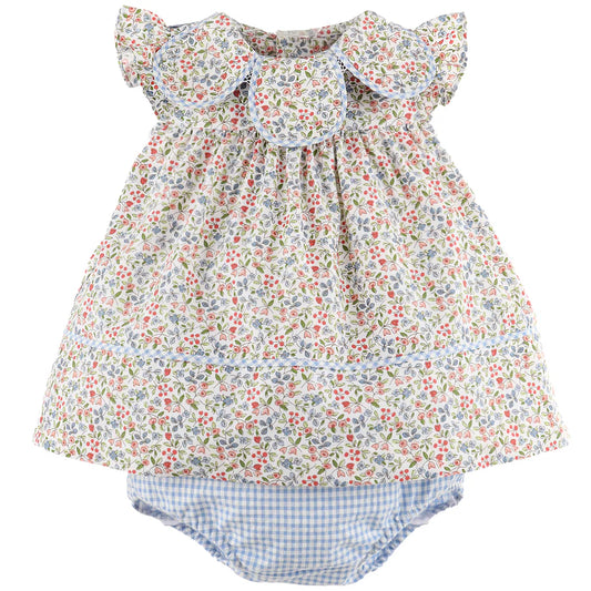 Sophie & Lucas Americana Floral Petal Float Dress w/ Bow Back