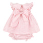 Sophie & Lucas Girls Floral Blooms Petal Collar Dress - Bow in Back - Pink
