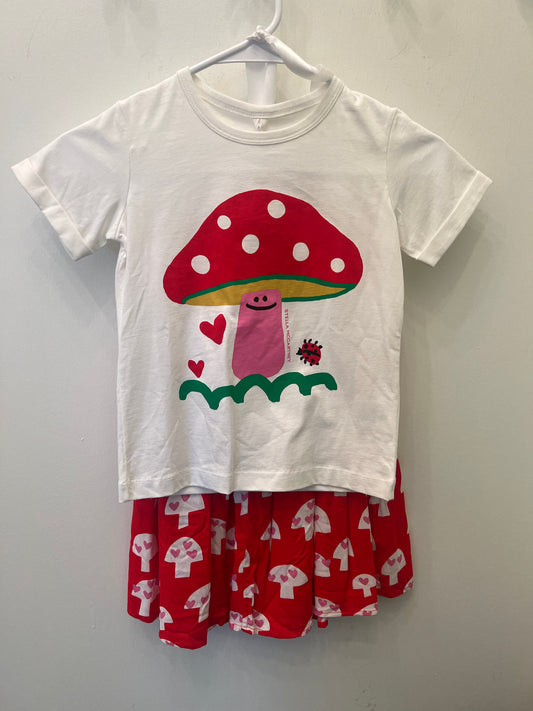 Mushroom Top and Skirt Set