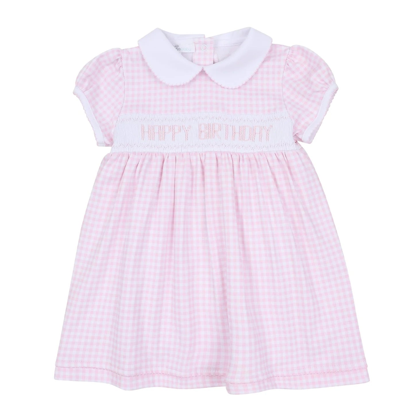 Magnolia Baby - Birthday Classics Smocked Short Sleeve Dress - Pink