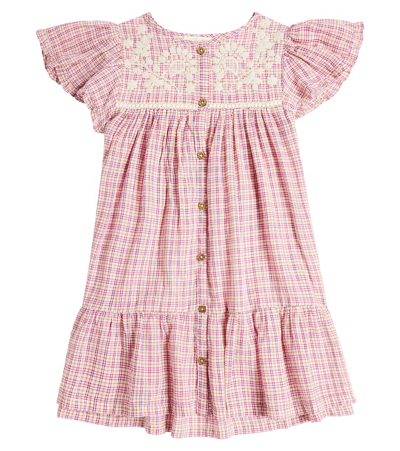 Louise Misha Girls Pink Embroidered Dress